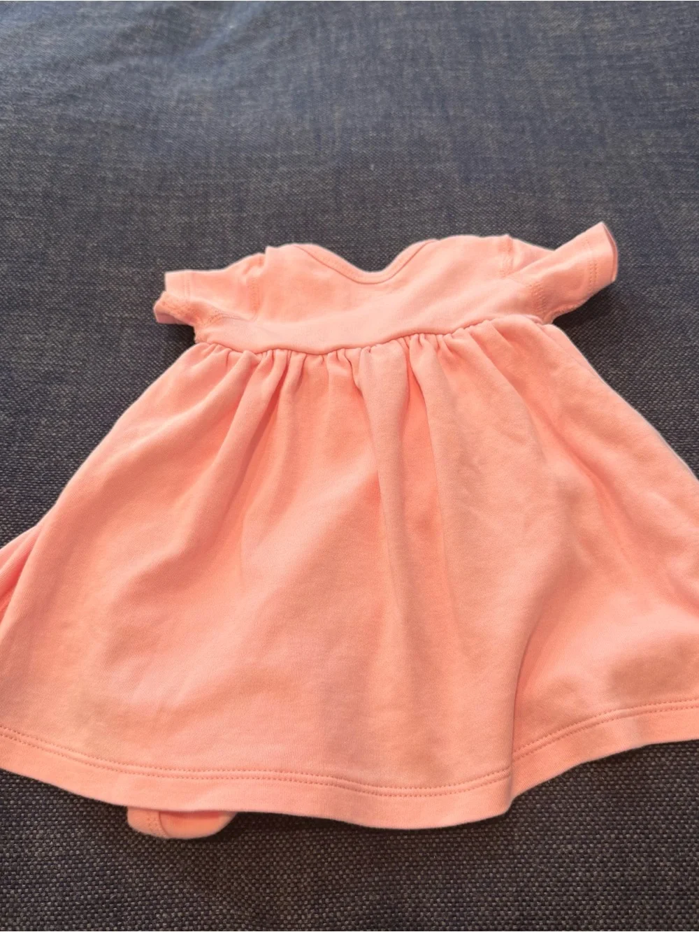 Hanna Andersson Pink Short Sleeve Skirted Bodysuit 3-6m 100% Organic Cotton